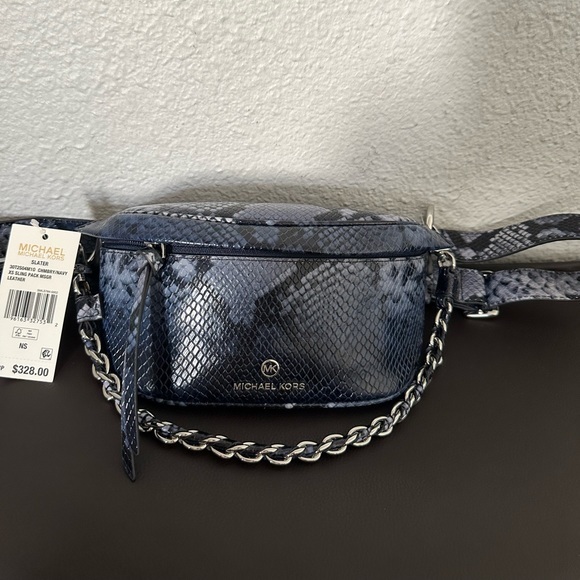 NWT MICHAEL Michael Kors
Slater Mini Embossed Leather Sling Pack Messenger Bag - Picture 6 of 15